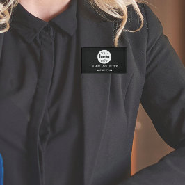 Medewerker Human Resources Logo Zwart Wit Eenvoudi Naambadge