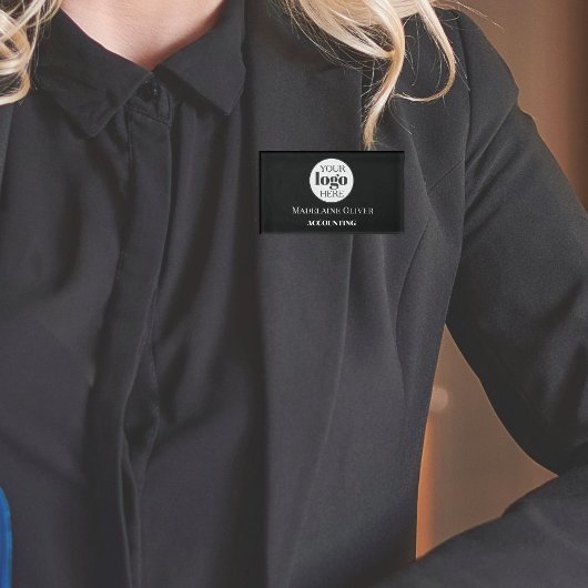 Medewerker Human Resources Logo Zwart Wit Eenvoudi Naambadge