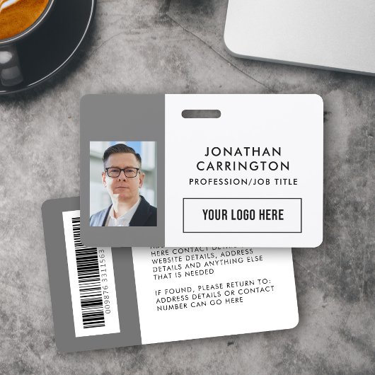 Medewerker ID Aangepaste foto Logo Badge