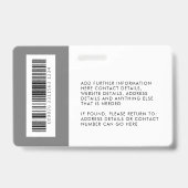 Medewerker ID Aangepaste foto Logo Badge (Achterkant)