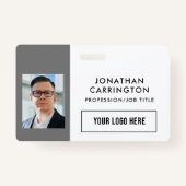 Medewerker ID Aangepaste foto Logo Badge (Voorkant)