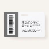 Medewerker ID Aangepaste foto Logo Badge (Achterkant)