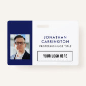 Medewerker ID Aangepaste foto Logo Badge (Voorkant)