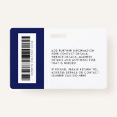 Medewerker ID Aangepaste foto Logo Badge (Achterkant)