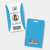 Medewerker ID Badge Modern Blauwgroen Verticaal On (Voor- en achterkant)