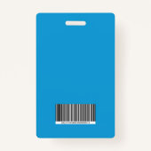 Medewerker ID Badge Modern Blauwgroen Verticaal On (Achterkant)