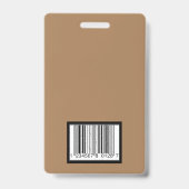 Medewerker ID Badge Toscaanse Tan Verticaal Ontwer (Achterkant)