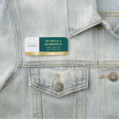 Medewerker ID Bedrijf Logo Green Gold Business Naamplaatje (In situ)