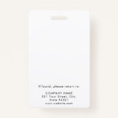 Medewerker ID Foto Bedrijf Beveiligingsbadge QR Co Badge (Achterkant)