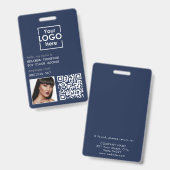 Medewerker ID Foto Bedrijfsidentificatie QR-code Badge (Voor- en achterkant)