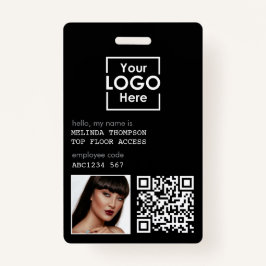 Medewerker ID Foto Bedrijfsidentificatie QR-code Badge