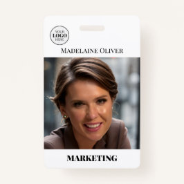 Medewerker ID Foto QR Code Eenvoudige Logo Badge