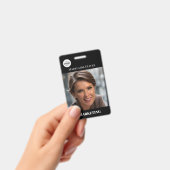 Medewerker ID Foto QR Code Zwart Logo Badge (Handheld)