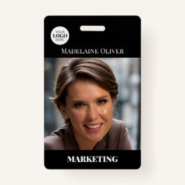 Medewerker ID Foto QR Code Zwart Logo Badge