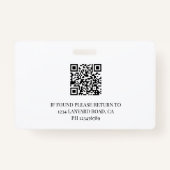 Medewerker ID Foto QR Simple Logo Badge