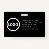 Medewerker ID Kaart Modern Minimalistisch Bedrijf  Badge (Achterkant)