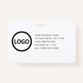 Medewerker ID Kaart Modern Minimalistisch Bedrijf Badge (Achterkant)