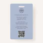 Medewerker ID van medisch ziekenhuispersoneel Naam Badge (Achterkant)