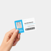 Medewerker identificatie ID barcode foto blauw Badge (Handheld)