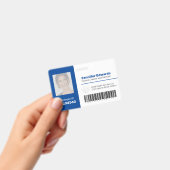 Medewerker identificatie ID barcode foto donkerbla Badge (Handheld)