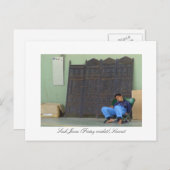 Medewerker in Souk Juma, Koeweit Briefkaart (Voorkant / Achterkant)