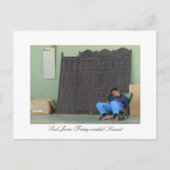 Medewerker in Souk Juma, Koeweit Briefkaart (Voorkant)