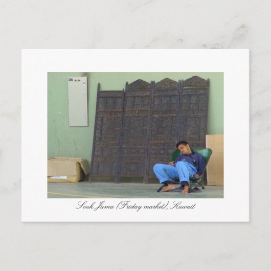 Medewerker in Souk Juma, Koeweit Briefkaart (Voorkant)