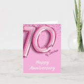 Medewerker Jubileum 10years PinkBalloon Fold Kaart (Voorkant)