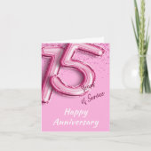 Medewerker Jubileum 15years PinkBalloon Fold Kaart (Voorkant)