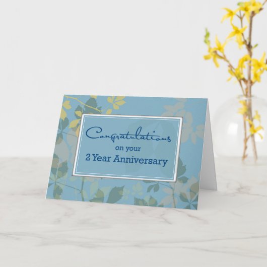 Medewerker Jubileum, 2 jaar, gefeliciteerd Kaart (Gele Bloem)