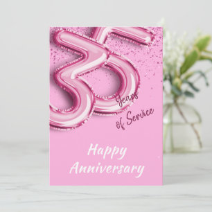 Medewerker Jubileum 35 jaar Roze Ballon Kaart