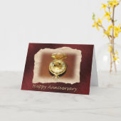 Medewerker Jubileum Gold Watch Kaart (Gele Bloem)