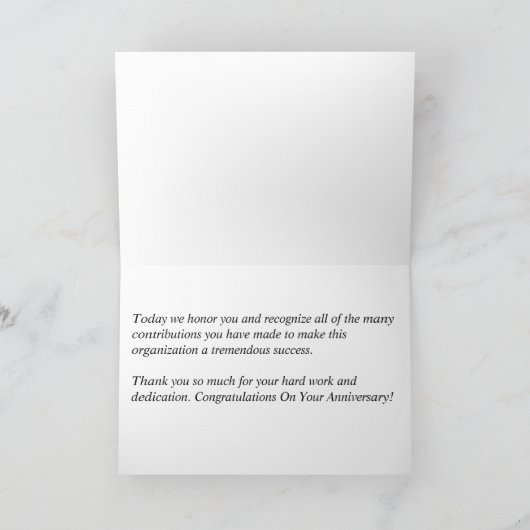 Medewerker Jubileum Kaart Classic (Binnen)