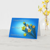 Medewerker Jubileum Schietsterren Kaart (Gele Bloem)