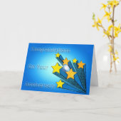 Medewerker Jubileum Shooting Stars Kaart (Gele Bloem)