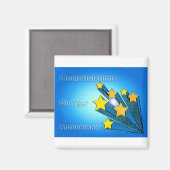 Medewerker Jubileum Shooting Stars Magneet (Voorkant / Achterkant)