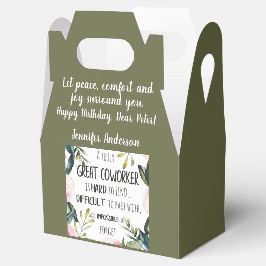 Medewerker kerstcadeautas voor kerstcadeautjes bedankdoosjes (Geopend)