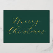 Medewerker Kerstwensen Bedrijfsnaam Goud Folie Feestdagenkaart (Voorkant)