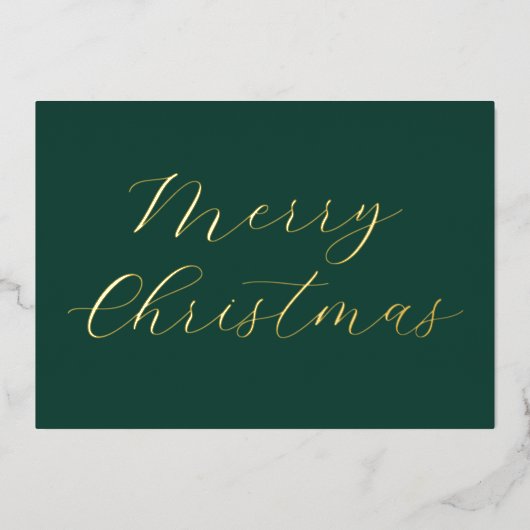 Medewerker Kerstwensen Bedrijfsnaam Goud Folie Feestdagenkaart (Voorkant)