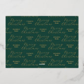 Medewerker Kerstwensen Bedrijfsnaam Goud Folie Feestdagenkaart (Achterkant)