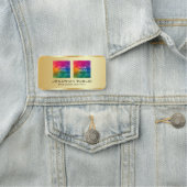 Medewerker lid foto en zakelijke Logo hier Naamplaatje (In situ)