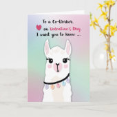 Medewerker Llamas Valentijn’s Day Hearts Kaart (Gele Bloem)