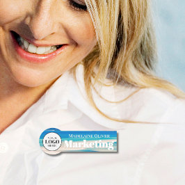 Medewerker Logo Blue Simple Naamplaatje