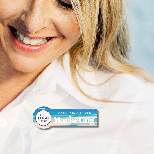 Medewerker Logo Blue Simple Naamplaatje