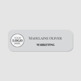 Medewerker Logo Gray Simple Naamplaatje