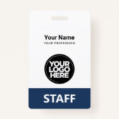 Medewerker Logo Personeel Label Voor- en achterkan Badge (Voorkant)