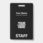 Medewerker Logo Personeel Label Voor- en achterkan Badge (Achterkant)