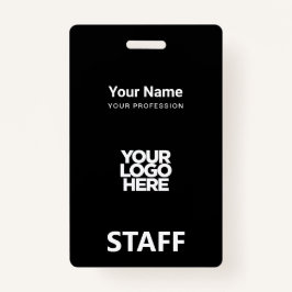 Medewerker Logo Personeel Label Voor- en achterkan Badge