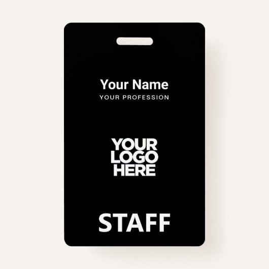 Medewerker Logo Personeel Label Voor- en achterkan Badge (Voorkant)