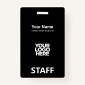 Medewerker Logo Personeel Label Voor- en achterkan Badge (Achterkant)